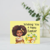 Carte Postale Cute Girl Easter (Debout devant)