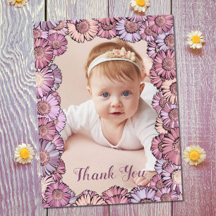 Carte Postale Cute Girl Floral Pastel Boho Daisy Photo personnal