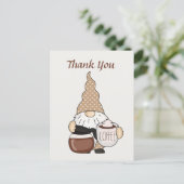 Carte Postale Cute gnome coffee shop vendeurs ajoutent du texte  (Debout devant)