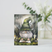 Carte Postale Cute Gnome Lit Ses Livres Magiques (Debout devant)