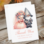 Carte Postale Cute Gnome Orange Mariage Merci Whimsical Boho
