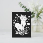 Carte Postale Cute gothique Chat Rose Pastel Goth Kitten (Debout devant)