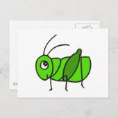Carte Postale Cute Grasshopper (Devant / Derrière)