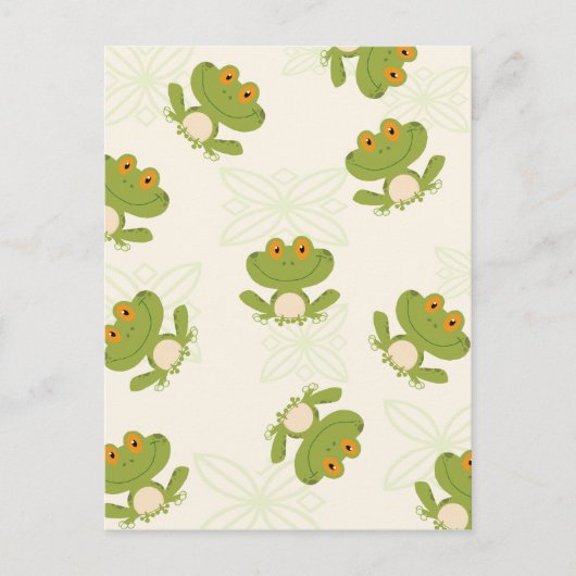 Carte Postale Cute Green Frog (Devant)