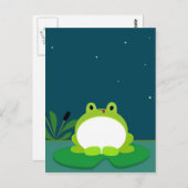 Carte Postale Cute grenouille (Devant / Derrière)