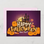 Carte Postale Cute Halloween (Devant / Derrière)