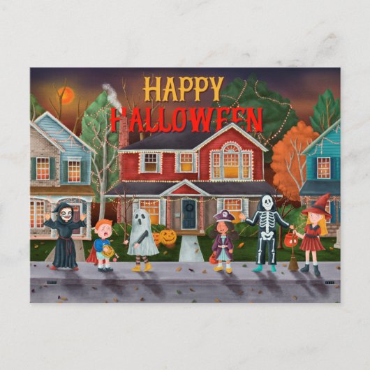 Carte Postale Cute Halloween (Devant)