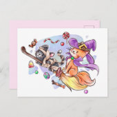 Carte Postale Cute Halloween (Devant / Derrière)