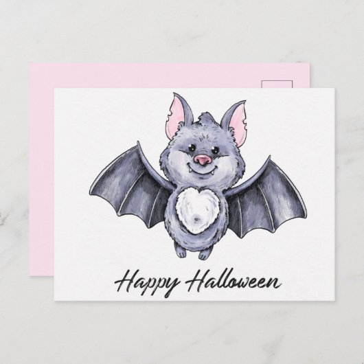 Carte Postale Cute Halloween (Devant / Derrière)