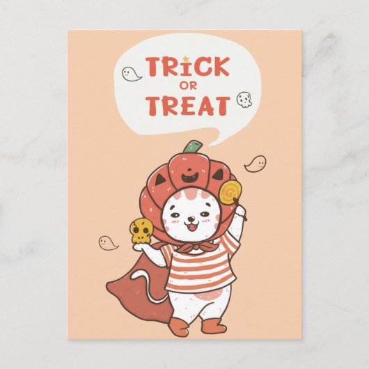 Carte Postale Cute Halloween (Devant)