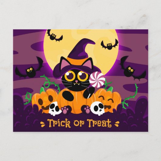 Carte Postale Cute Halloween (Devant)