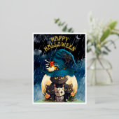 Carte postale Cute Halloween Chats Foil (Debout devant)