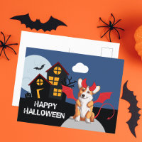 Cute Halloween Corgi Devil Costume Hauné Maison