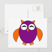 Carte postale Cute Halloween Owl (Devant / Derrière)