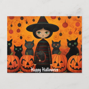 Carte postale Cute Halloween Witch 3