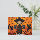 Carte postale Cute Halloween Witch 3 (Debout devant)