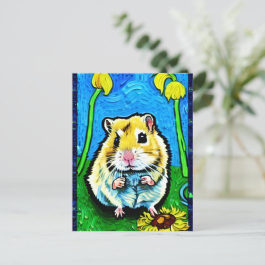 Carte postale Cute Hamster (Debout devant)