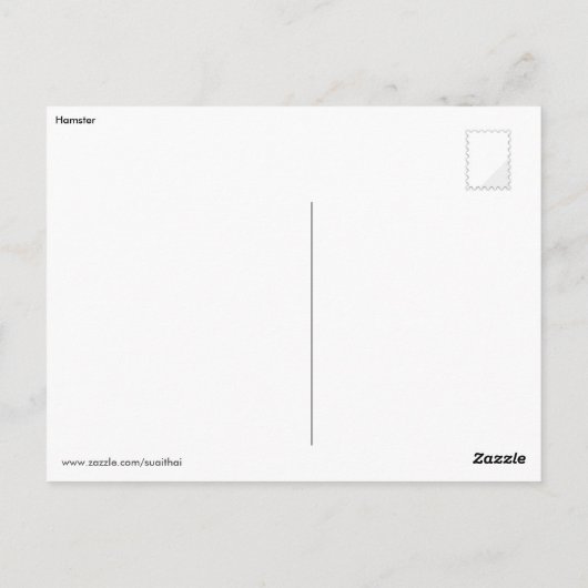 Carte Postale Cute Hamster (Dos)