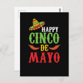 Carte Postale Cute Happy Cinco De Mayo (Devant / Derrière)