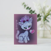 Carte Postale Cute Happy Love Kitty (Debout devant)