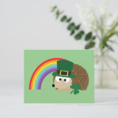 Carte Postale Cute Hedgehog Leprechaun (Debout devant)