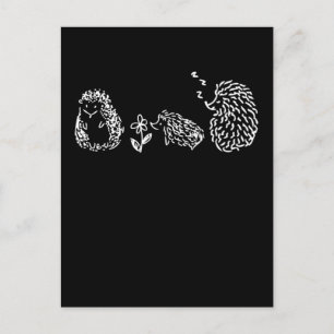 Carte Postale Cute Hérisson Famille Sleeping Animaux