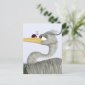 Carte Postale Cute Heron et Ladybug (Debout devant)