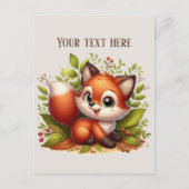 Carte Postale Cute hiking fox lovers customizable  (Devant)