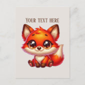 Carte Postale Cute hiking fox lovers customizable  (Devant)