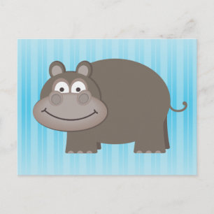 Carte Postale Cute Hippopotame