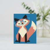Carte Postale Cute Hipster Lunettes Fox (Debout devant)
