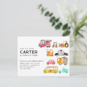 Carte Postale Cute Honk Beep Vroom Anniversaire de enfant du tra (Debout devant)