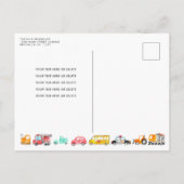 Carte Postale Cute Honk Beep Vroom Anniversaire de enfant du tra (Dos)