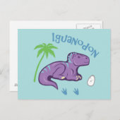 Carte Postale Cute Iguanodon (Devant / Derrière)