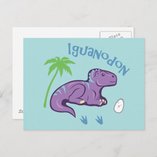 Carte Postale Cute Iguanodon (Devant / Derrière)
