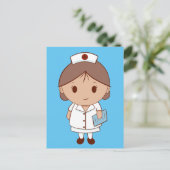 Carte Postale Cute infirmière caricature (Debout devant)