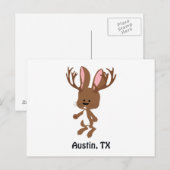 Carte Postale Cute Jackalope - Austin, Texas (Devant / Derrière)