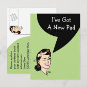 Carte Postale Cute J'ai Déplacé Nouveau PC d'Adres (Devant / Derrière)