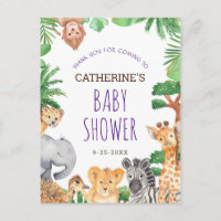 Cute Jungle Safari Baby shower animal Merci