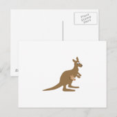 Carte Postale Cute Kangaroo et Joey (Devant / Derrière)