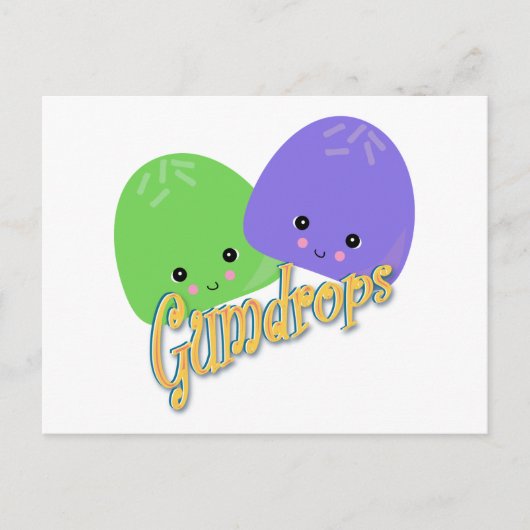 Carte Postale Cute Kawaii Gumdrops (Devant)