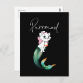 Carte Postale Cute Kitten Purrmaid - Fun Mermaid Design de chat (Devant / Derrière)