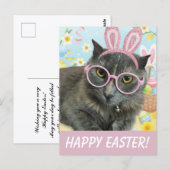 Carte Postale Cute Kitten with Bunny Ears photo (Devant / Derrière)