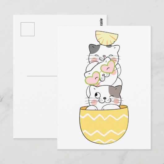 Carte Postale Cute Kittens (Devant / Derrière)