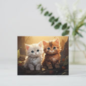 Carte Postale Cute Kittens d'automne (Debout devant)