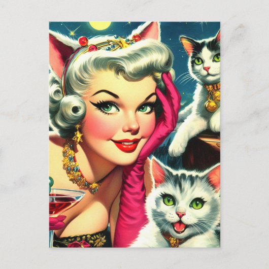 Carte Postale Cute Kittens Pin-up (Devant)