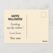 Carte Postale Cute kitty en costume de sorcière, Halloween (Dos)