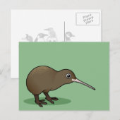 Carte Postale Cute Kiwi Brown de Nouvelle-Zélande (Devant / Derrière)