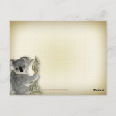 Carte Postale Cute Koala (Dos)
