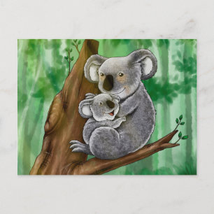 Carte Postale Cute Koala et Baby